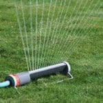 Lawn Sprinkler on lawn